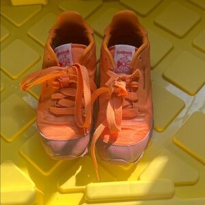 Reebok Kids Orange Lace-Up Sneakers